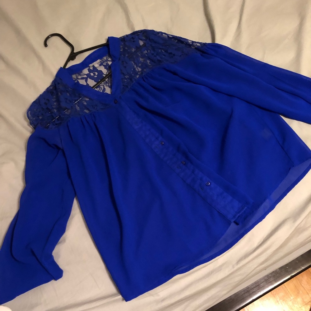 Royal Blue Blouse